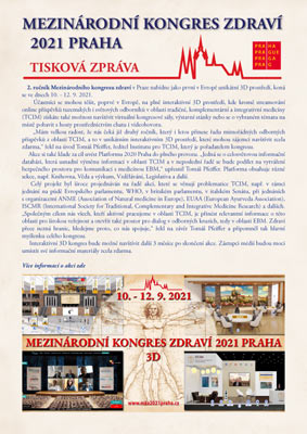 TISKOVÁ ZPRÁVA ke stažení - Mezinárodní kongres Zdraví 2021 Praha